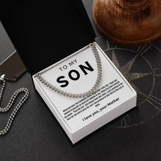 Son - When you wear, From Mom - Message Card Necklace [S005NL]