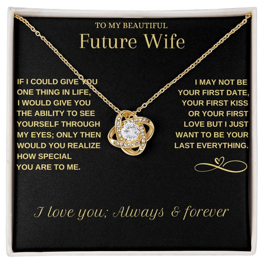 To My Beautiful Future Wife - If I Could Give You - Message Card Necklace with Box [FW001NL]