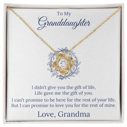 Granddaughter From Grandma - I didn't give you the gift of life - Message Card Necklace [GD004NL]
