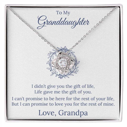 Granddaughter From Grandpa - I didn't give you the gift of life - Message Card Necklace [GD005NL]