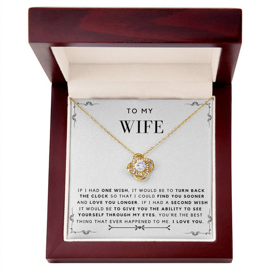To My WIFE - Through My Eyes - Message Card Necklace [W007NL]