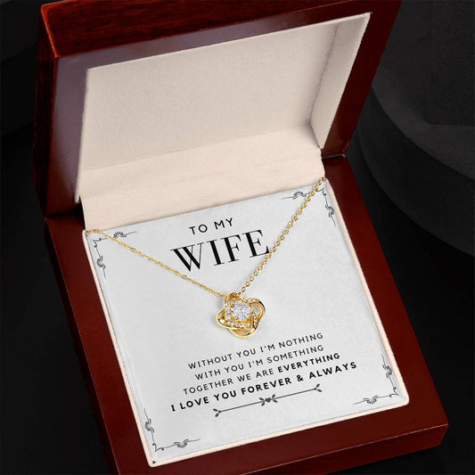 To Wife - Everything - Message Card Necklace [W005NL]