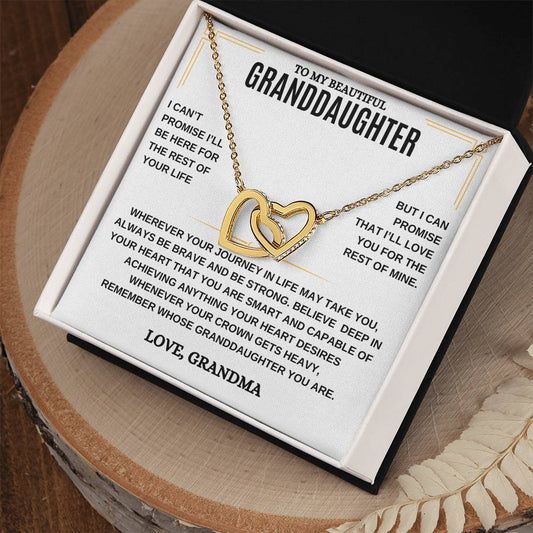 Granddaughter From Grandma - Be Brave - Message Card Necklace [GD010NL]