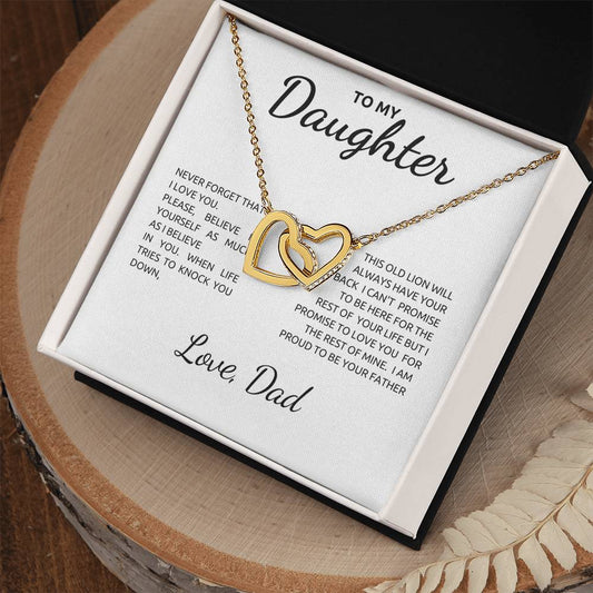 Daughter From Father - Proud to be your father - Message Card Necklace [D021NL]