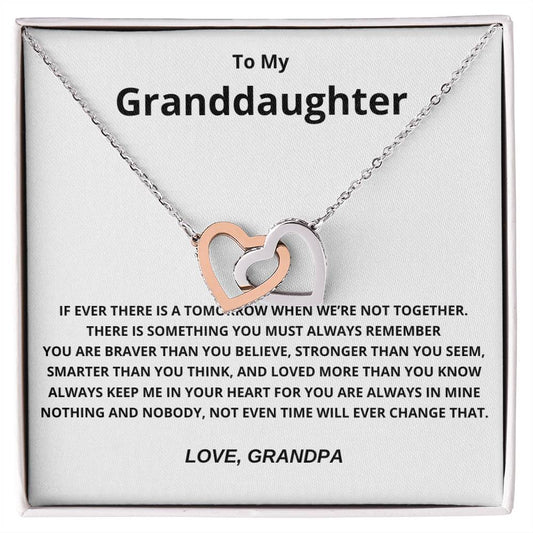 Granddaughter From Grandpa  - Always Remember - Message Card Necklace [GD002NL]